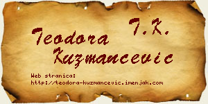 Teodora Kuzmančević vizit kartica